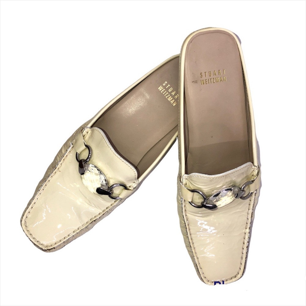 STUART WEITZMAN “Ciaw” Patent Leather Slide On Mules/Clogs Size 8